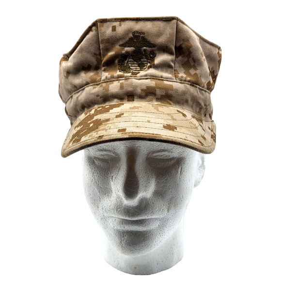 Official Marines Utility Desert Camo Hat Cap Size Medium Pattern USMC MARPAT - Picture 9 of 9